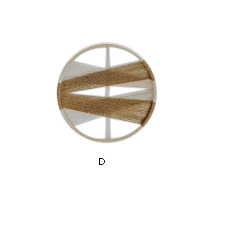 Bamboo Linen Woven Round Wall Decor Tapestry