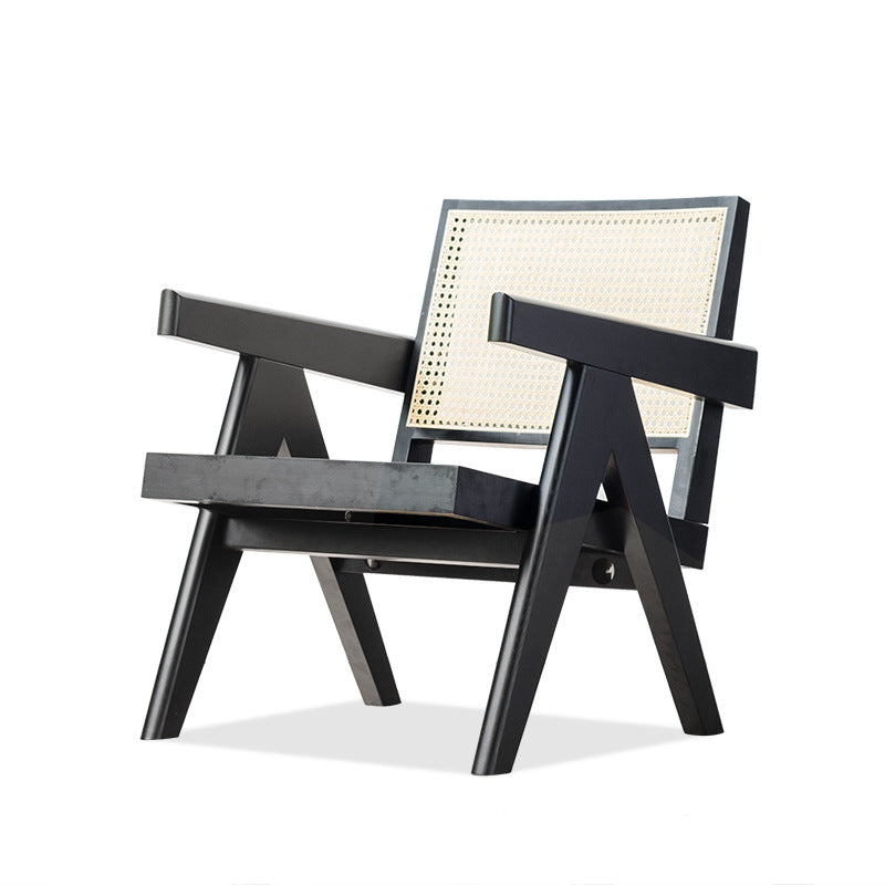Medieval Style Solid Wood Rattan Chair