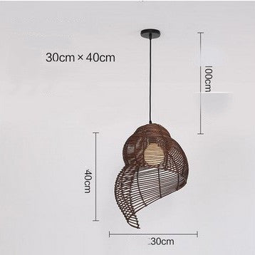 Light Vintage Rattan Pendant light