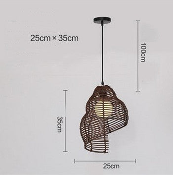 Light Vintage Rattan Pendant light