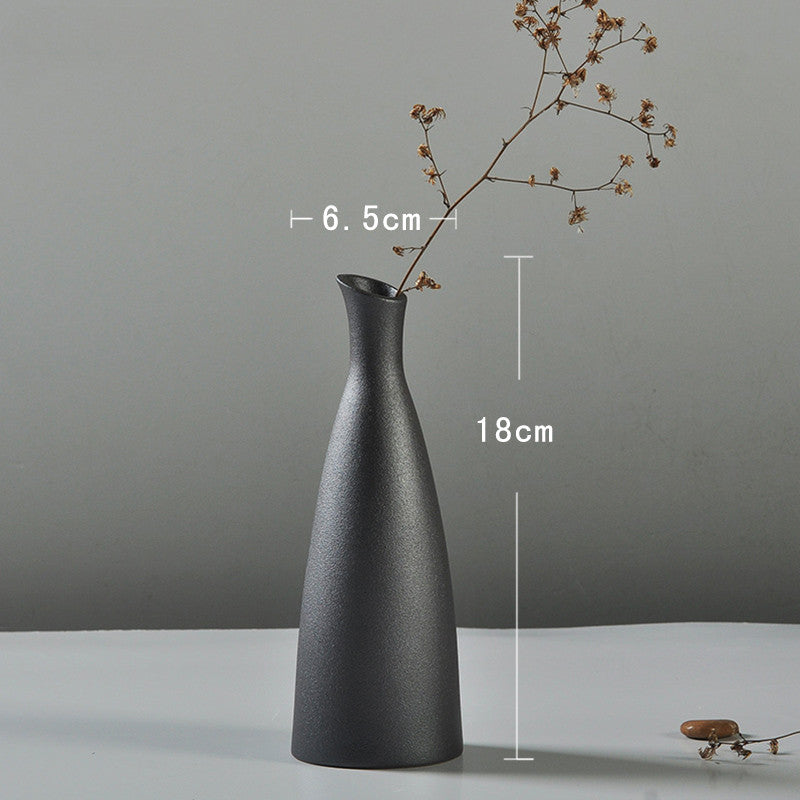 Black Ceramic Vase