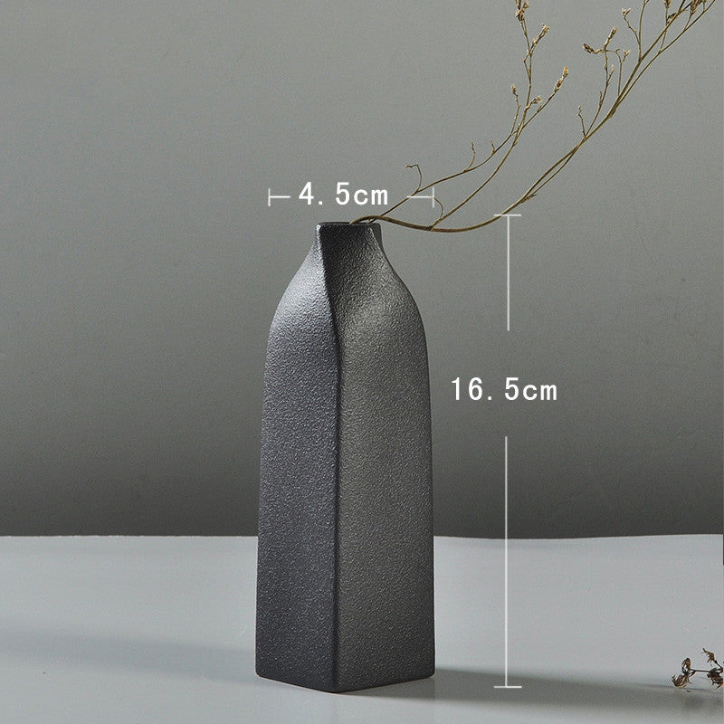Black Ceramic Vase