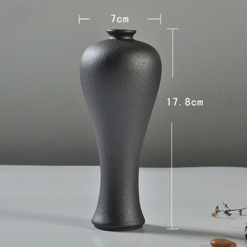 Black Ceramic Vase