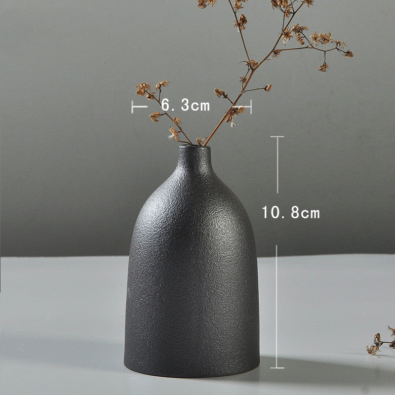 Black Ceramic Vase