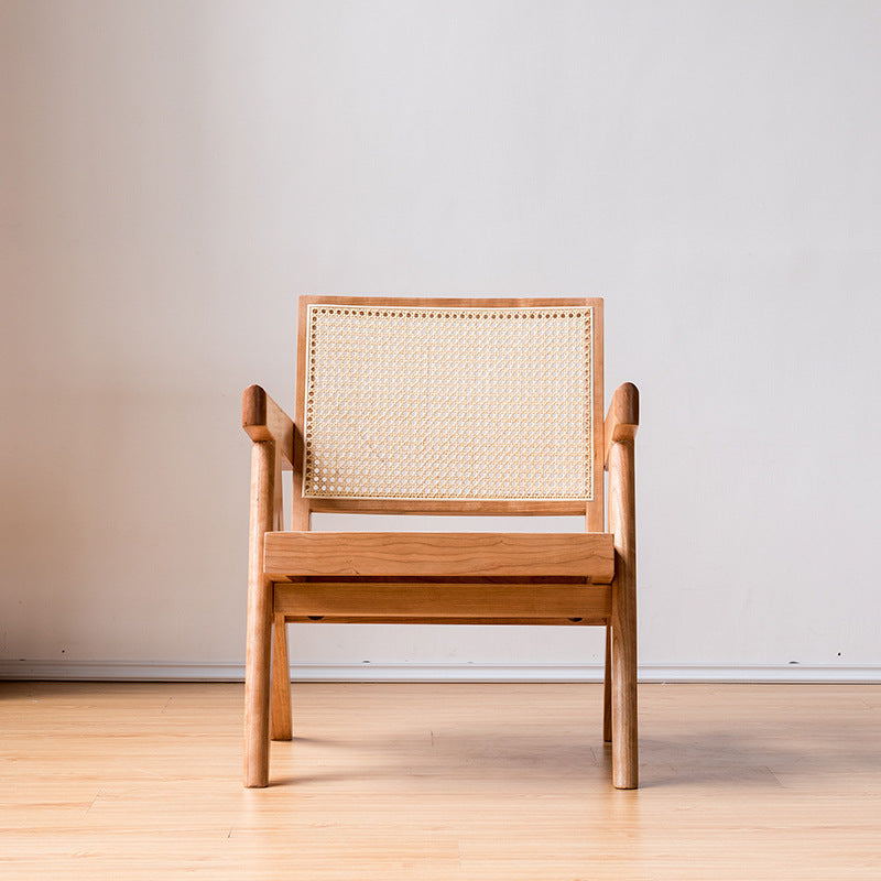 Medieval Style Solid Wood Rattan Chair
