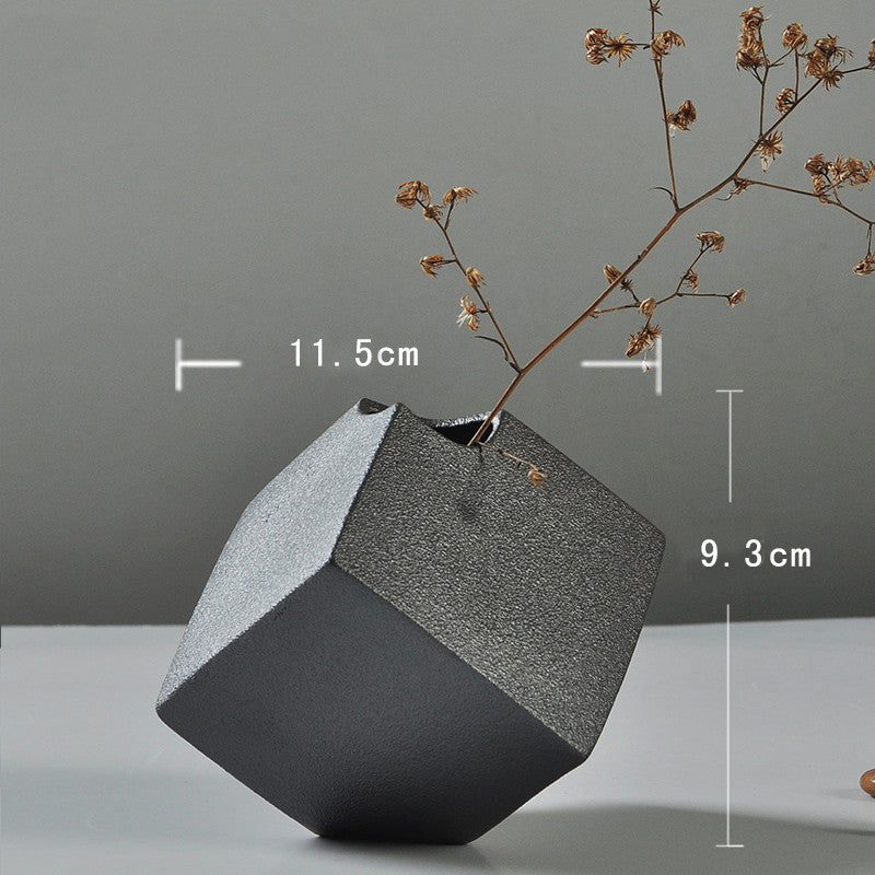 Black Ceramic Vase
