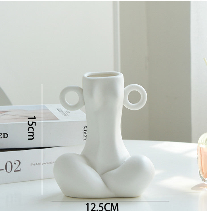 White Art Style Ceramic Vase Ornaments