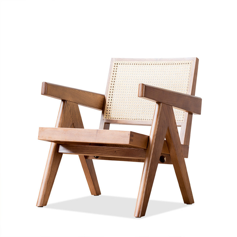 Medieval Style Solid Wood Rattan Chair