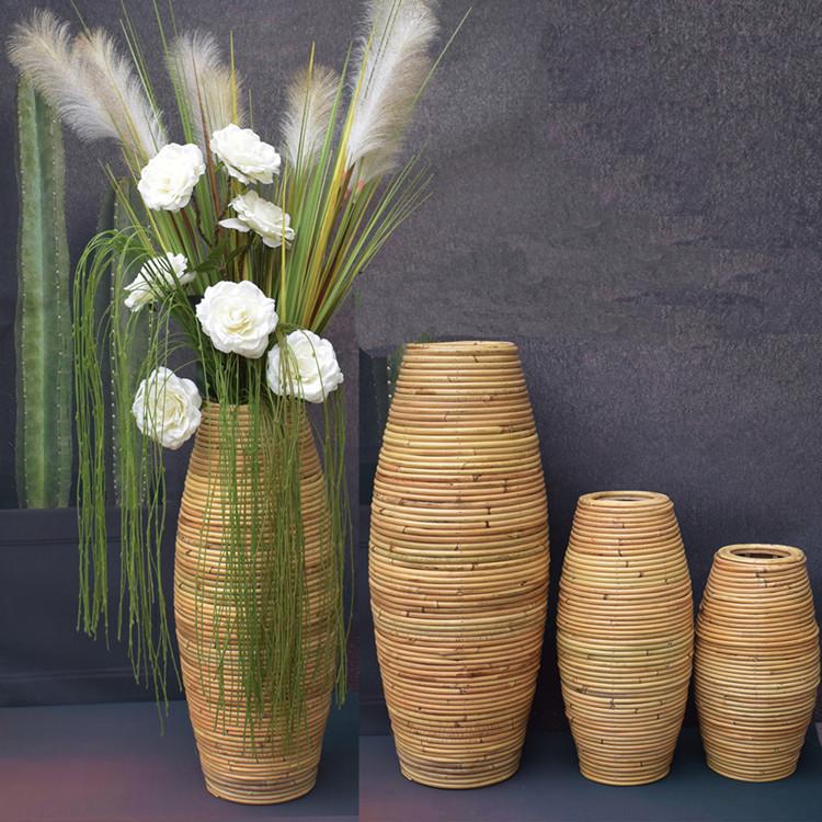 Indonesian Rattan Vase