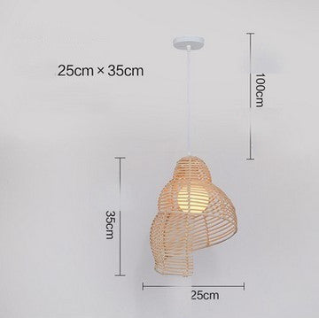 Light Vintage Rattan Pendant light