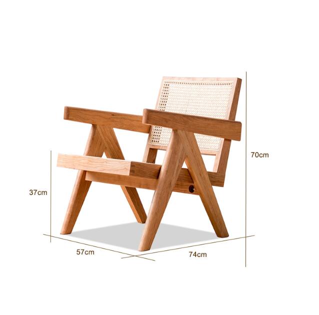 Medieval Style Solid Wood Rattan Chair